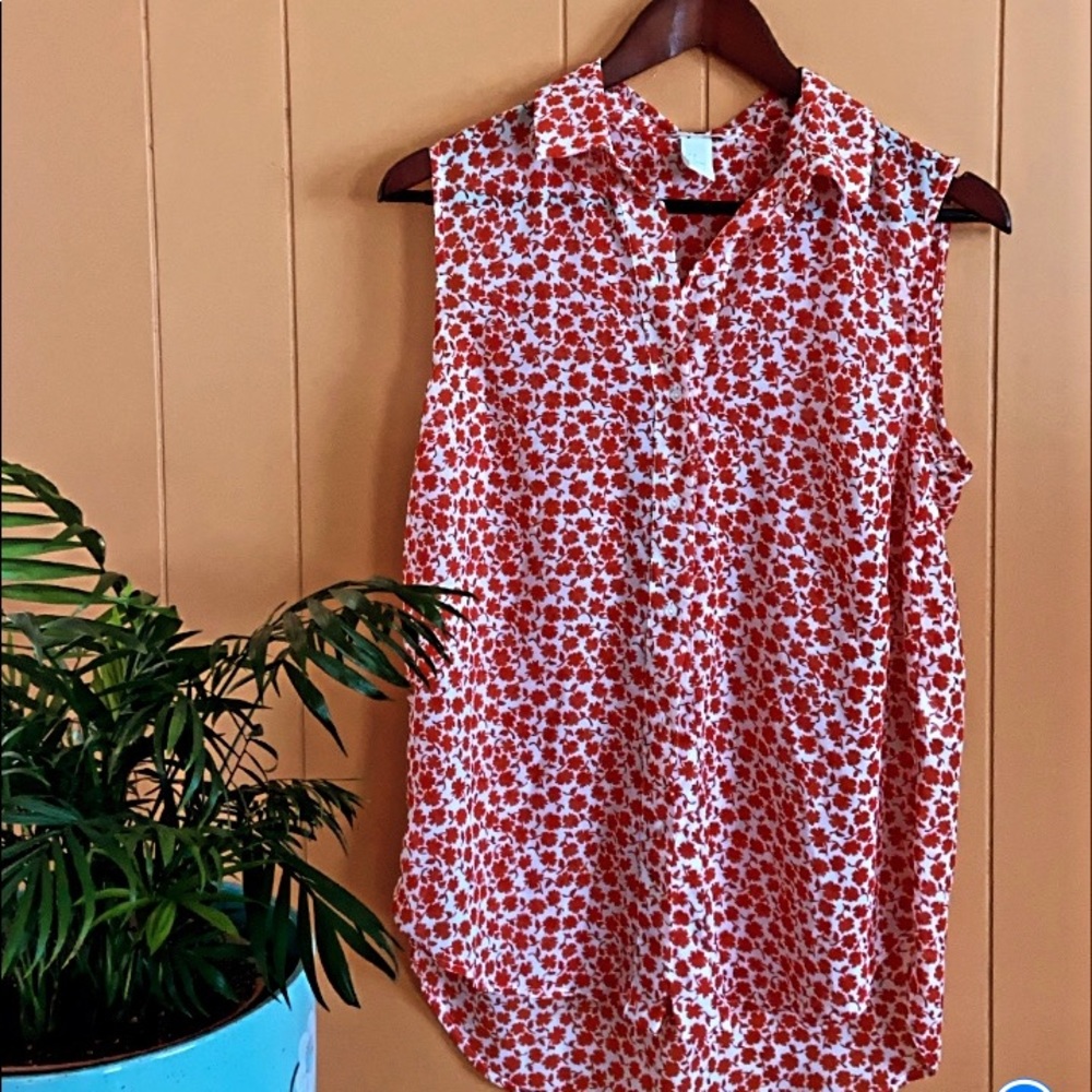 H&M red floral t shirt